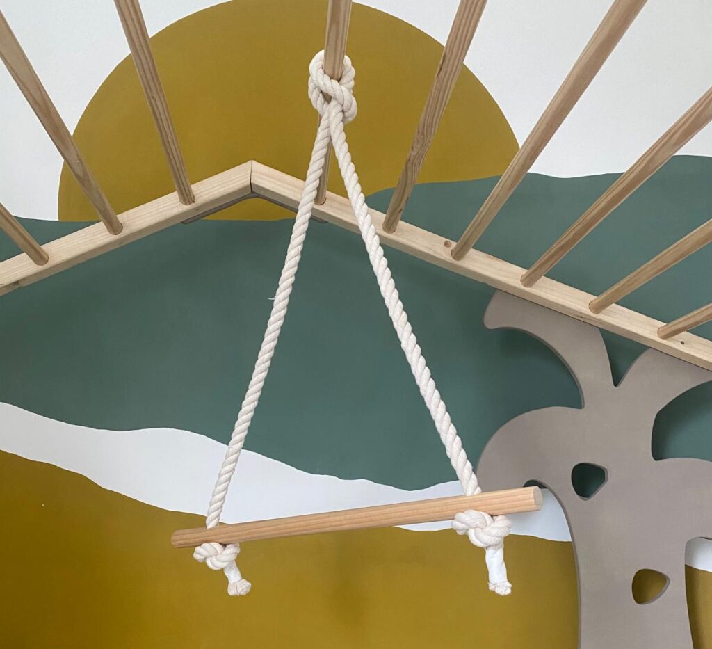 Trapeze in klimbed