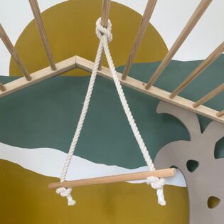 Trapeze in klimbed