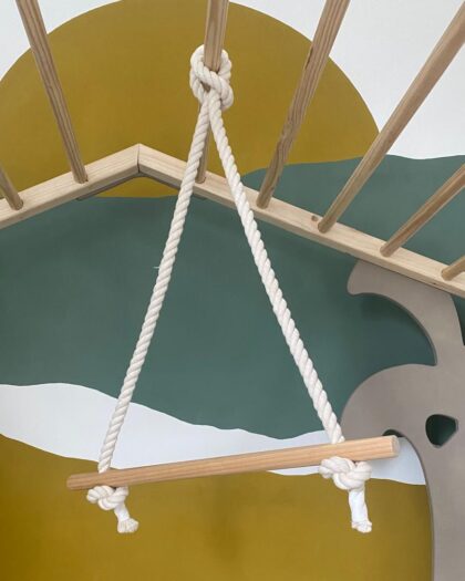 Trapeze in klimbed