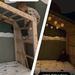 Bedgordijn voor klimbed