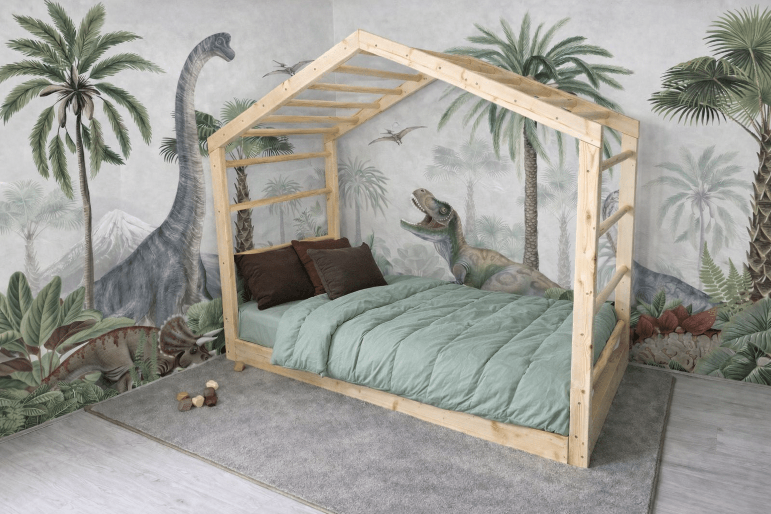 Montessori vloerbed en klimbed in één